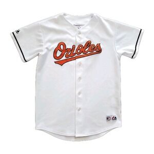 Vintage Baltimore Orioles Jersey Medium White Majestic MLB Miguel Tejada #10 VTG